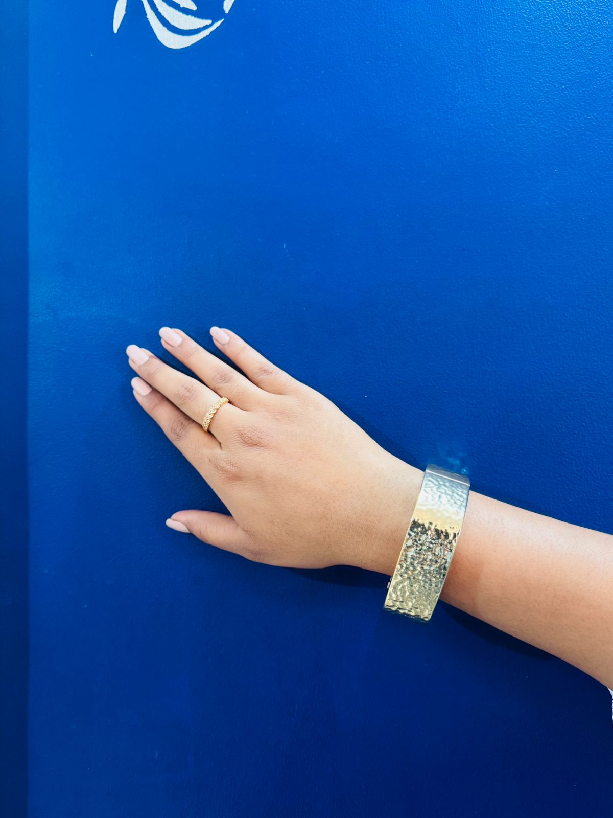 Gold-toned Square Cuff Bracelet