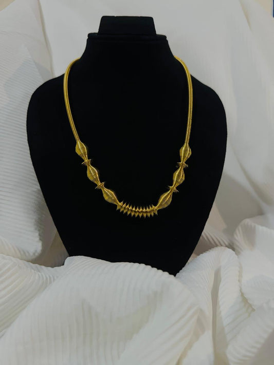 Gold-Plated Necklace With Beads Design