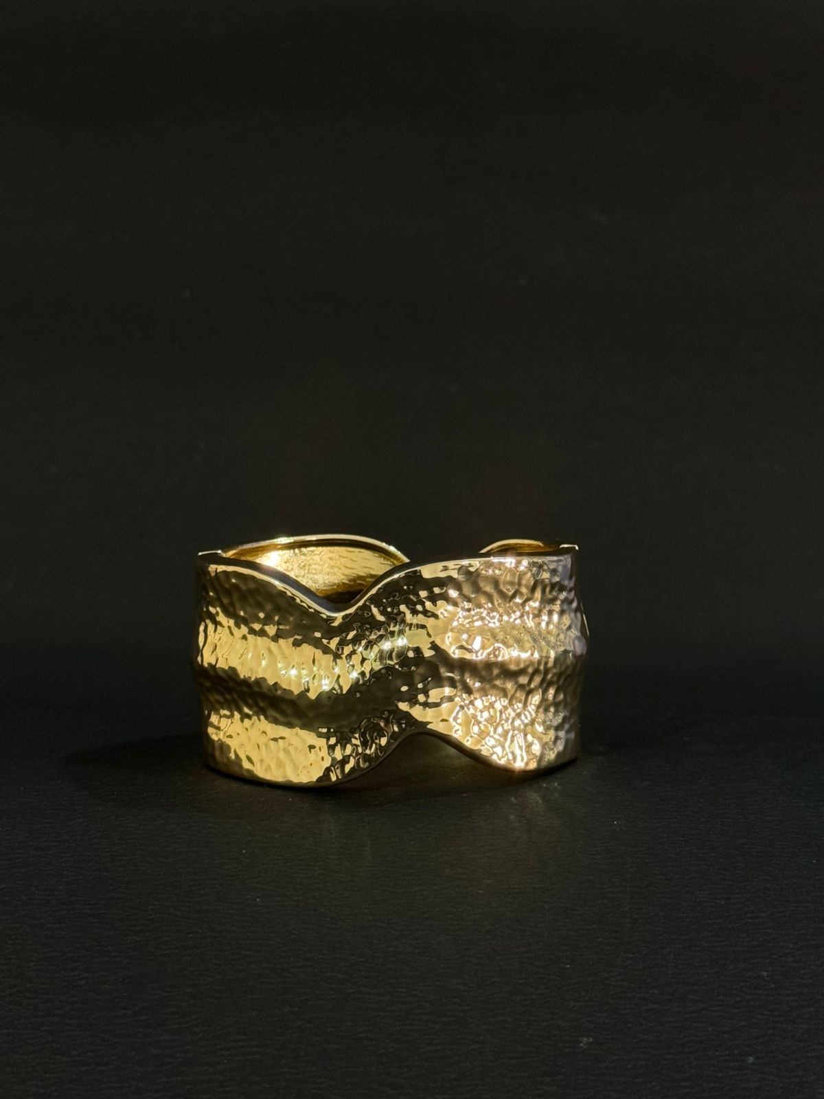 Hammered Gold-Tone Cuff Bracelet