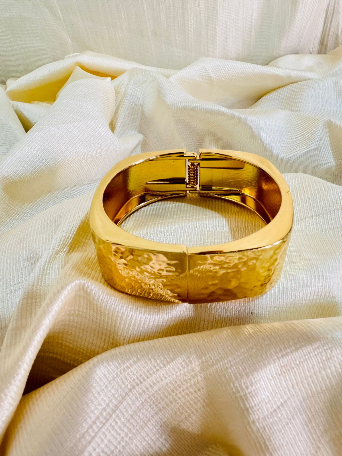 Gold-toned Square Cuff Bracelet