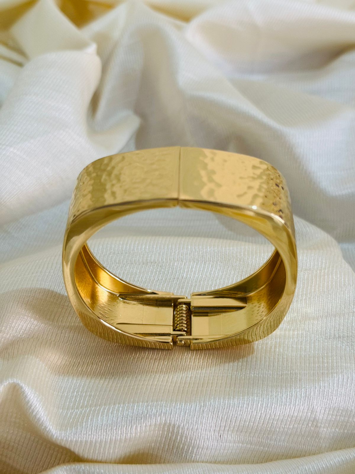 Gold-toned Square Cuff Bracelet