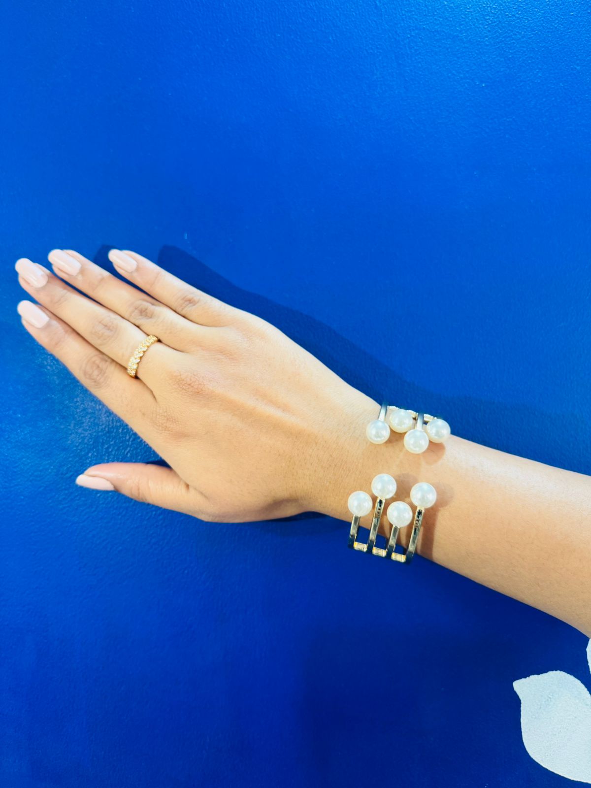 Pearl-Studded Cuff Bracelet