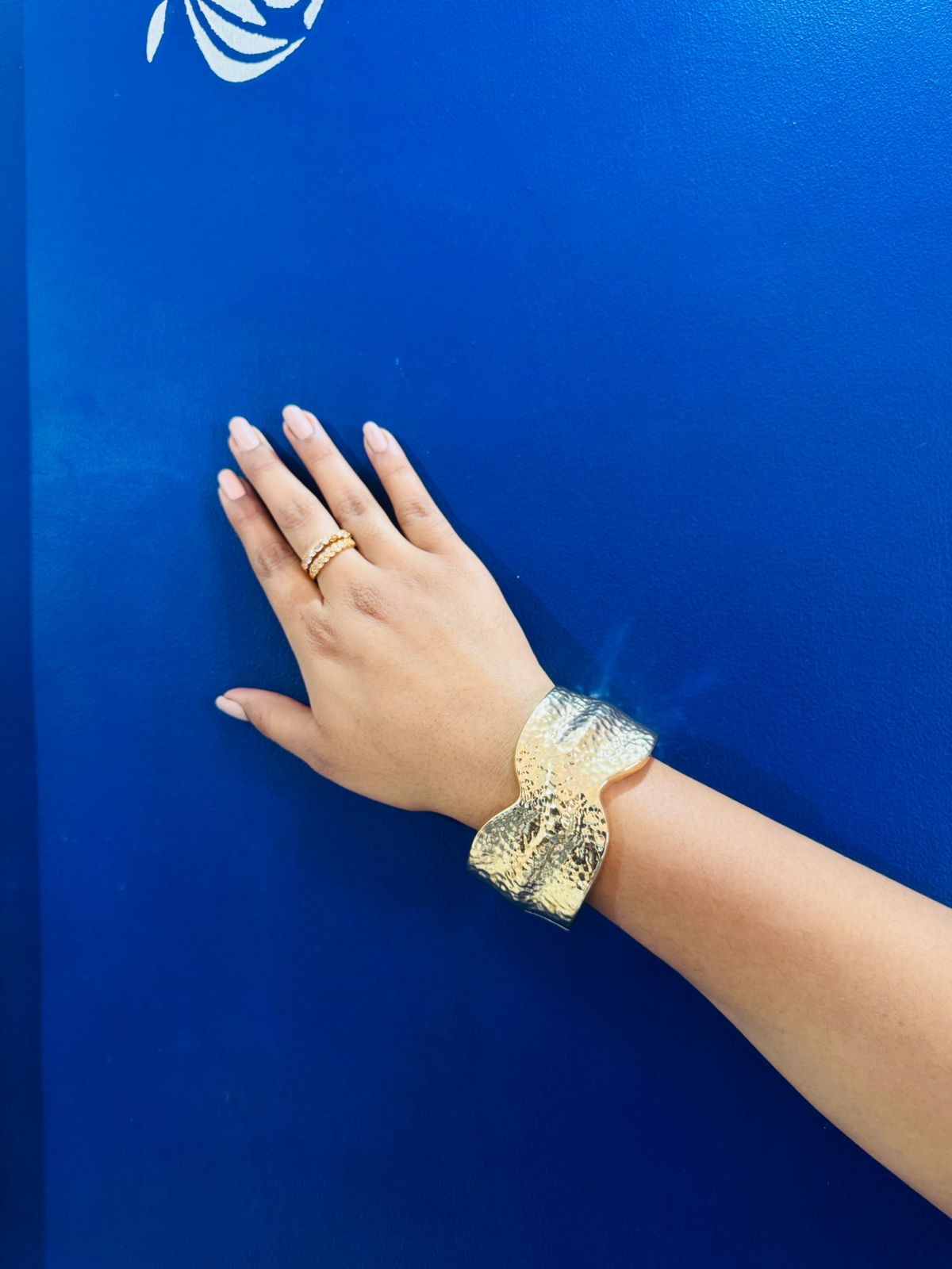 Hammered Gold-Tone Cuff Bracelet