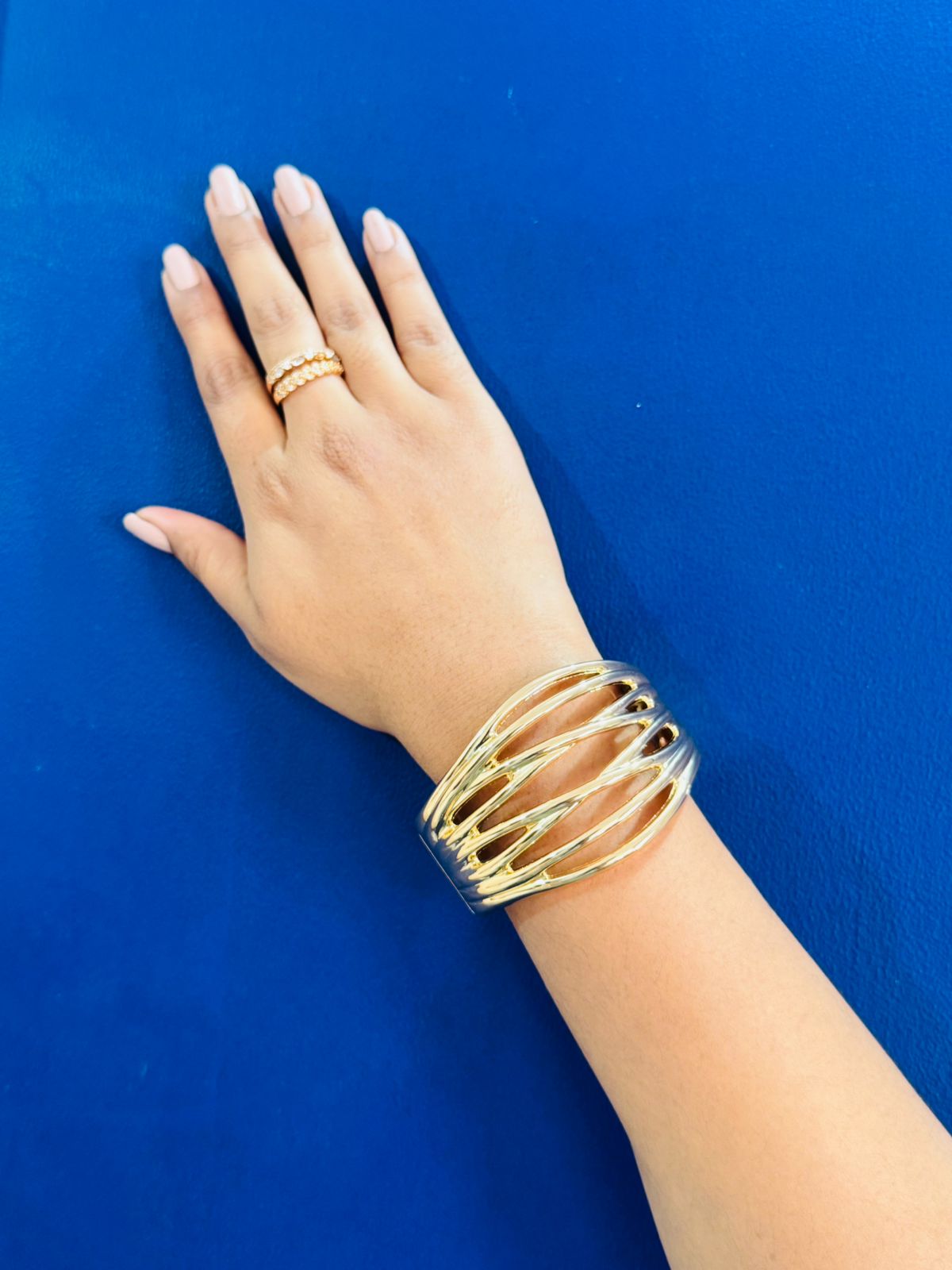 Cuff Bracelet with a Layered