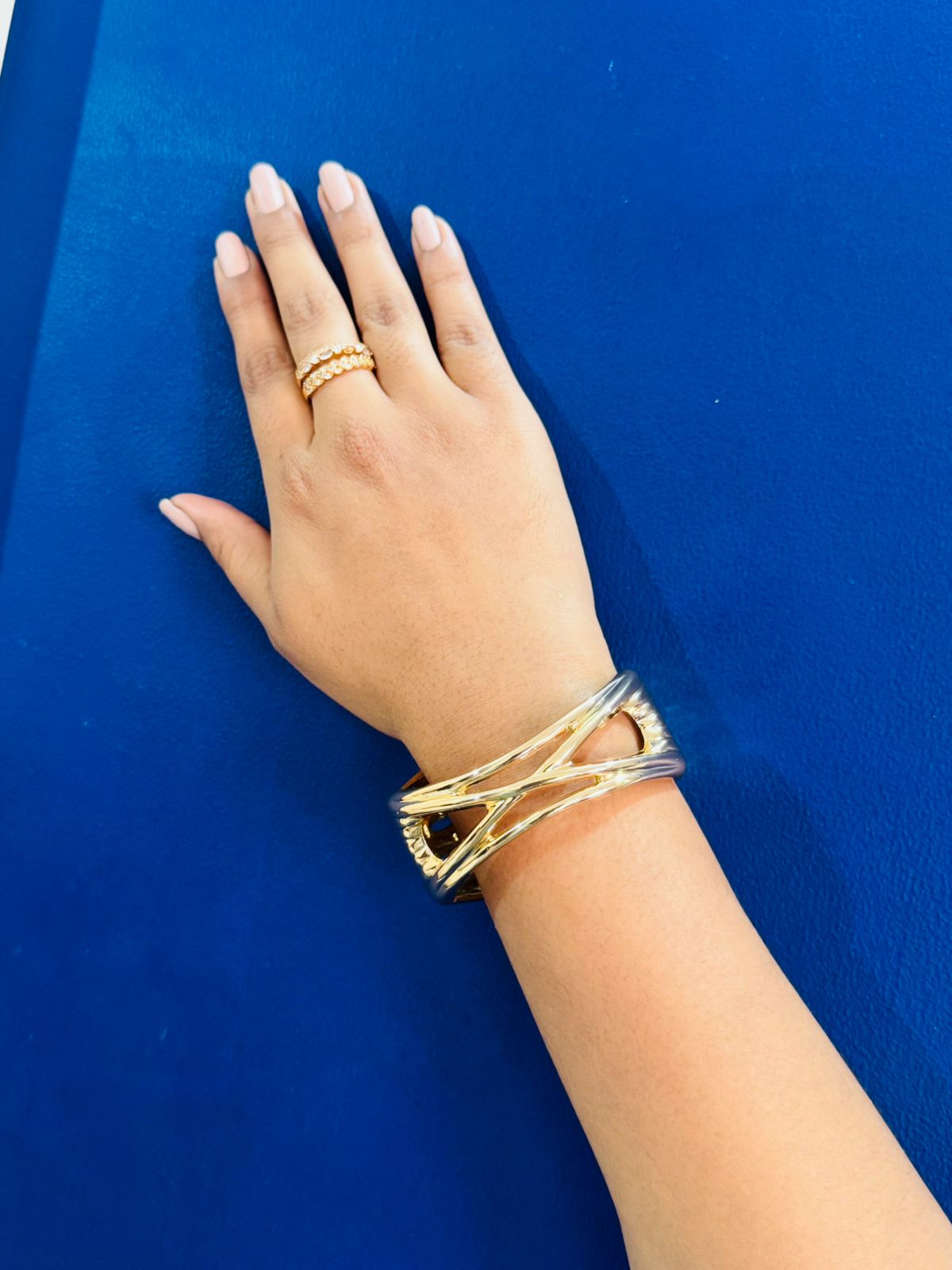 Cuff Bracelet with a Layered