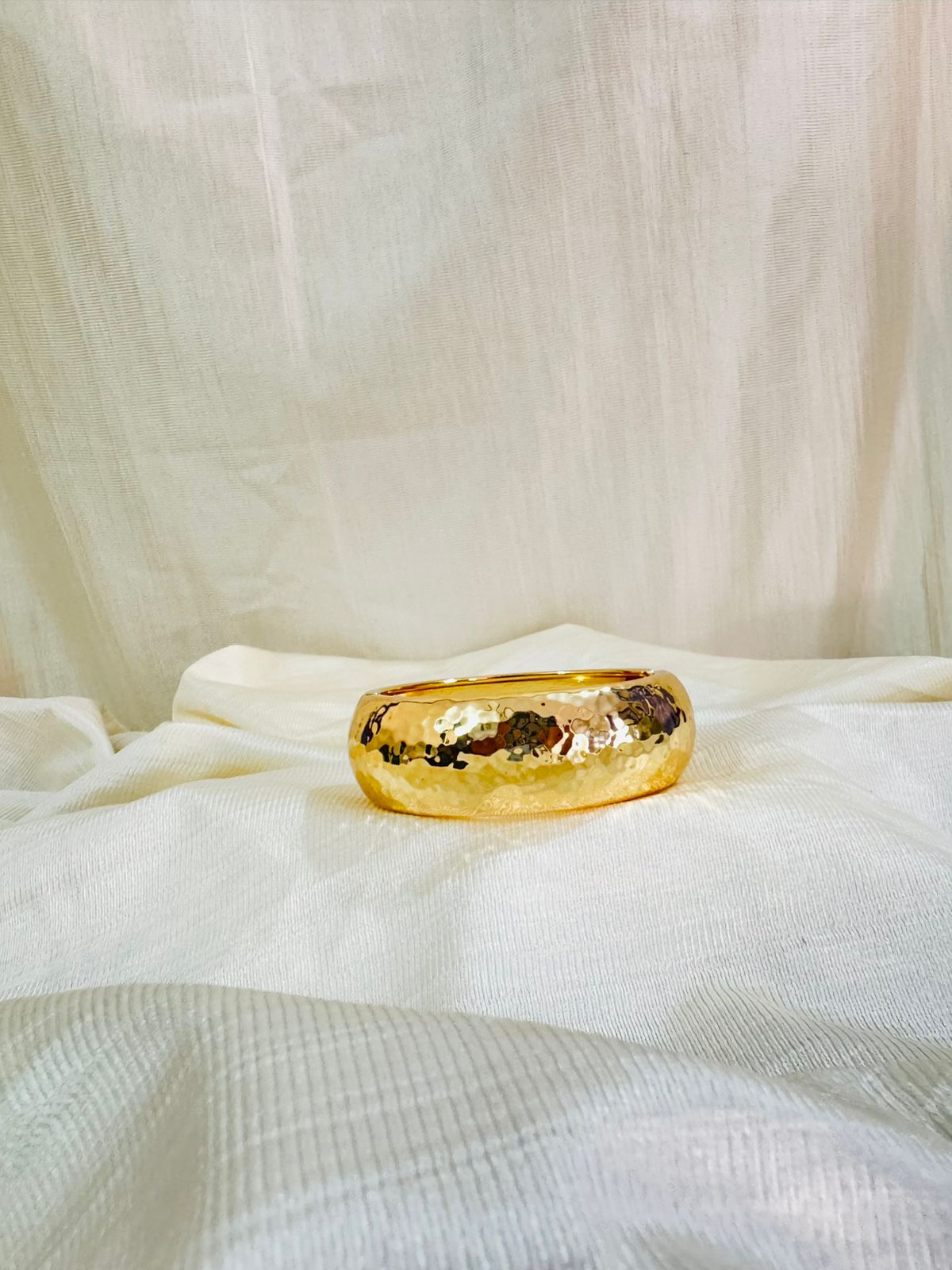 Hammered Gold-Toned Bangle