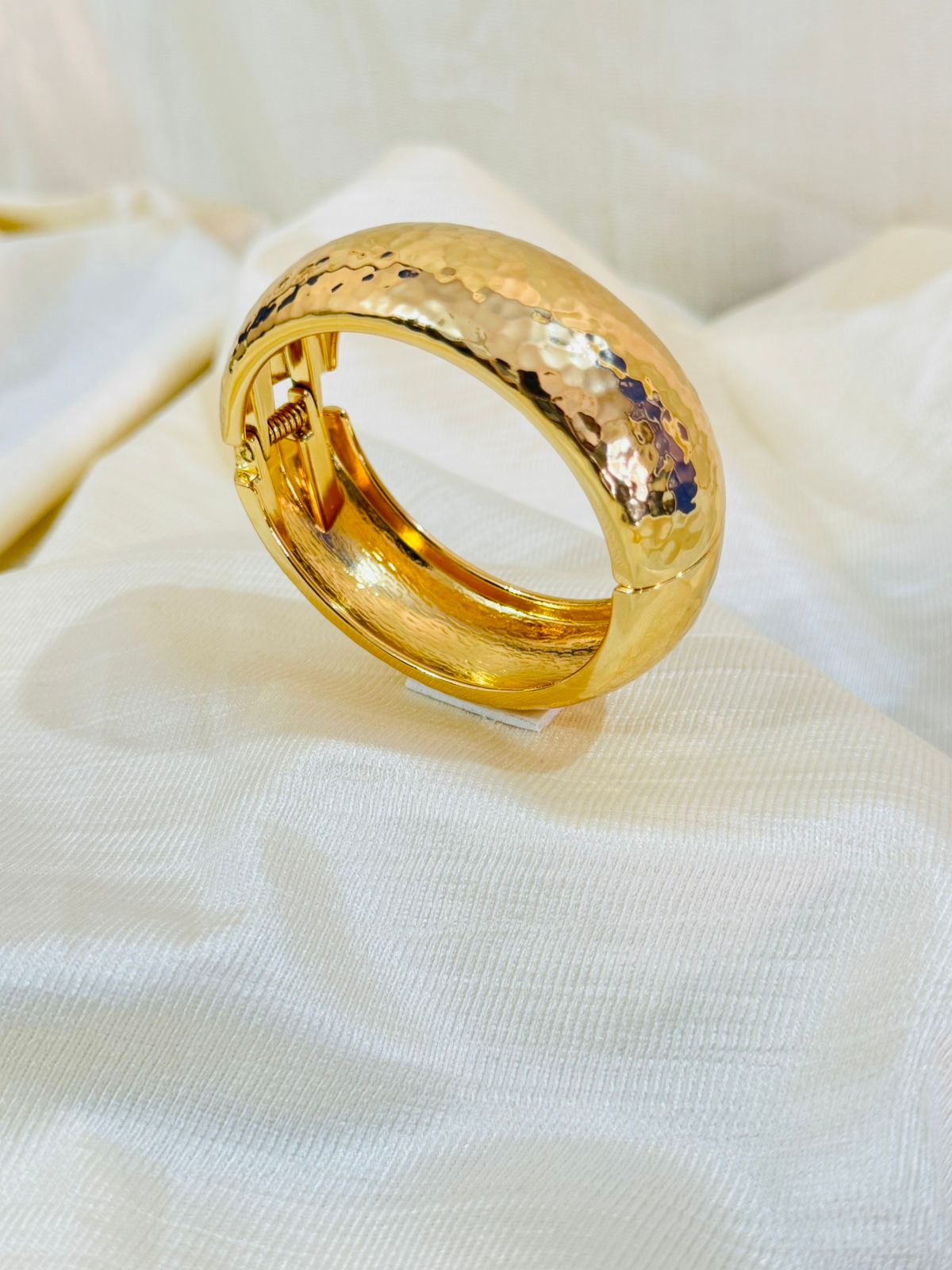 Hammered Gold-Toned Bangle