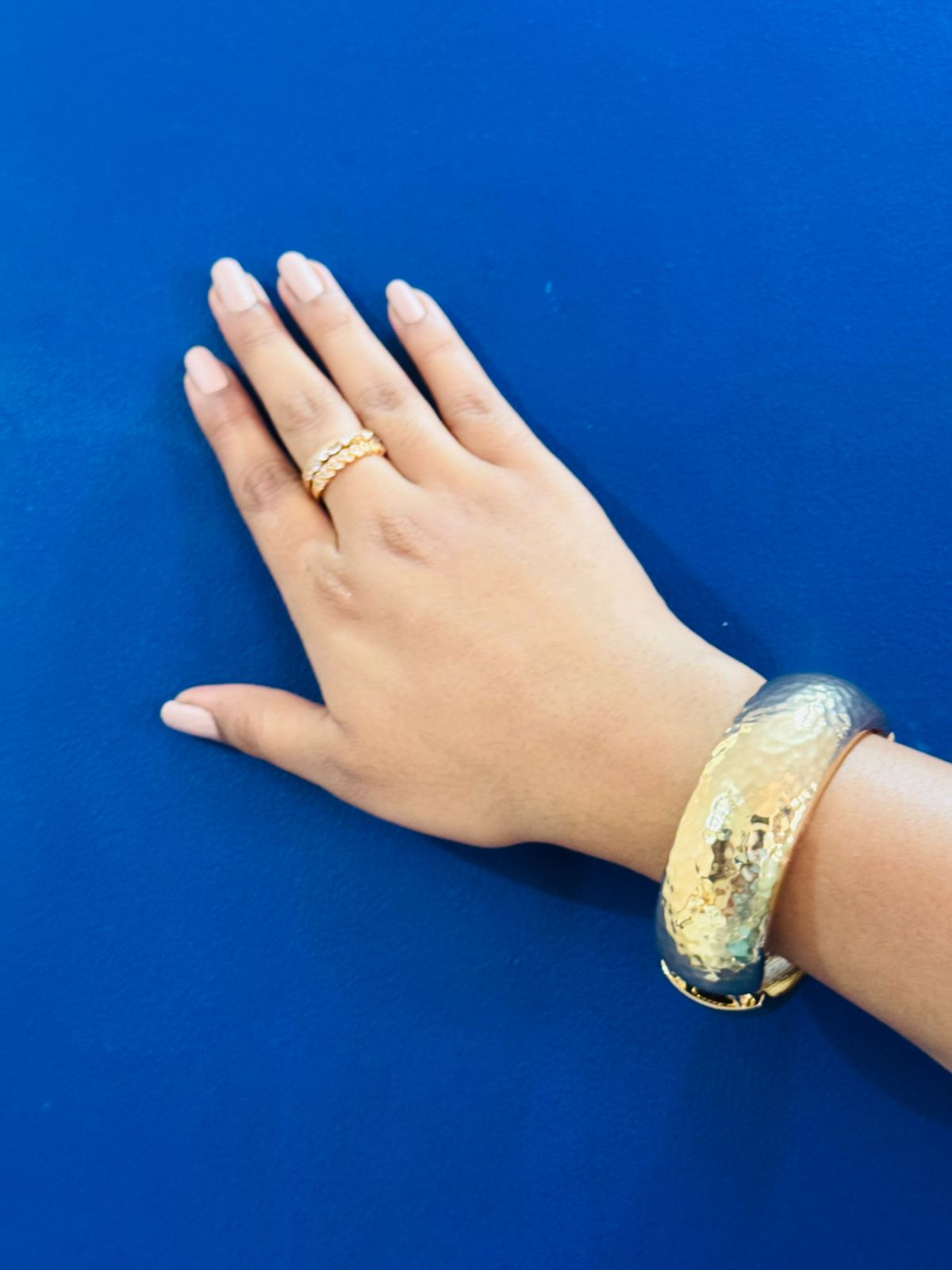 Hammered Gold-Toned Bangle