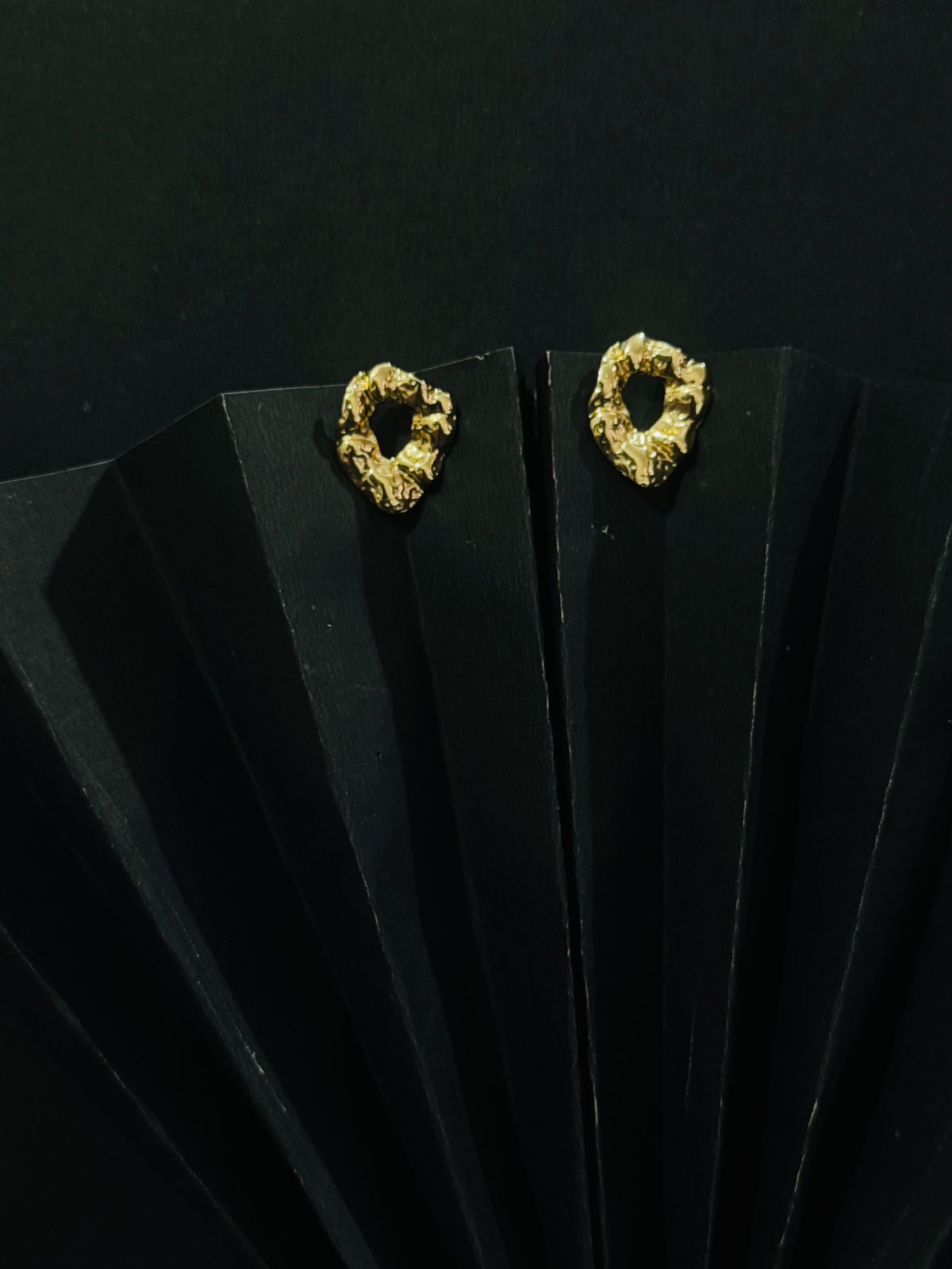 Hammered Chunky Stud Earrings
